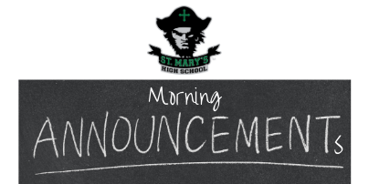 ANNOUNCEMENTS: Monday, Jan. 11
