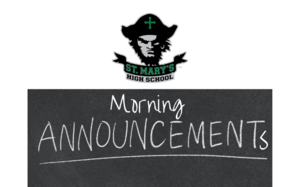 Announcements: Monday, Aug. 24
