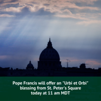 Pope To Offer 'Urbi et Orbi' Today